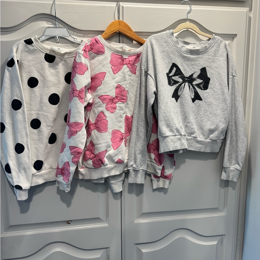 H&M Kids' Sweatshirt Trio - Black, Pink, Gray